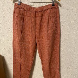 Anthropologie Red/Coral Space Dyed 100% Cotton Pants Sized Medium